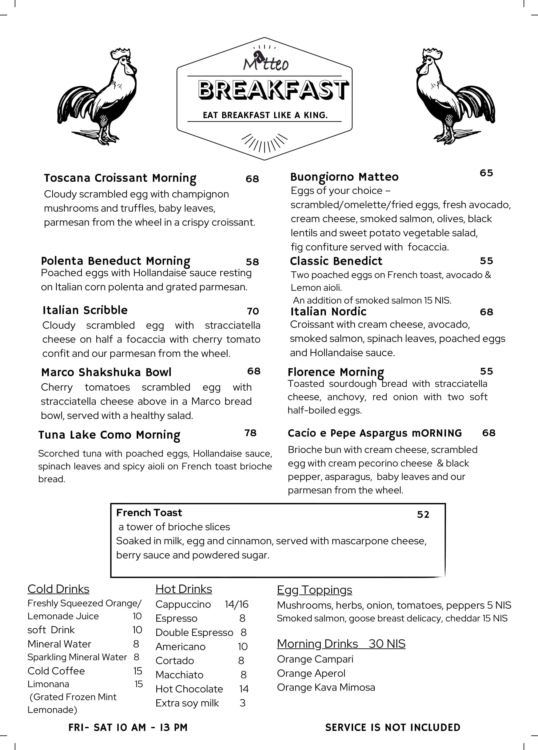 Breakfast Menu