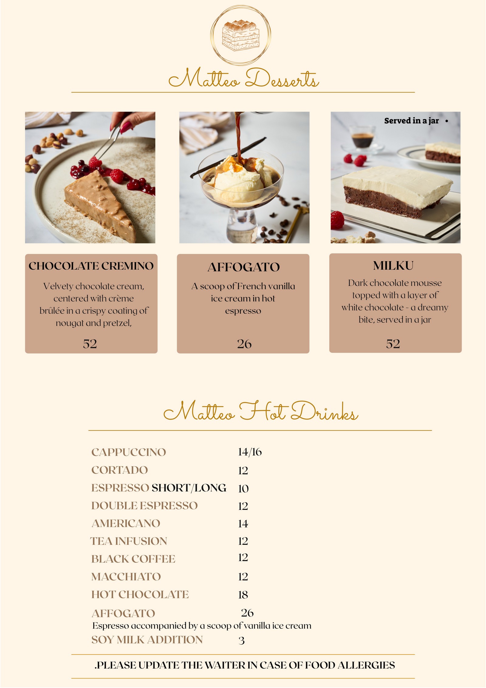 desserts menu 2
